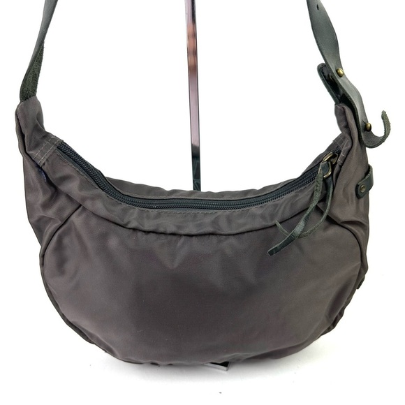 Overland Equipment Handbag Brown Gray Shoulder Bag Embroidered Floral Purse - Picture 4 of 13